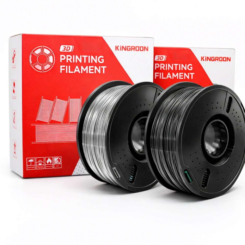 Kingroon PETG filament sada Metal silver/Black | 1,75 mm | 2 kg