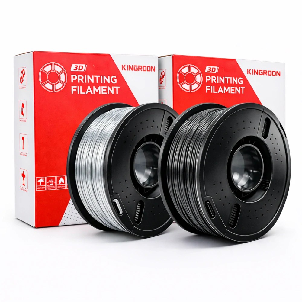 Kingroon PETG filament sada Metal silver/Gray | 1,75 mm | 2 kg