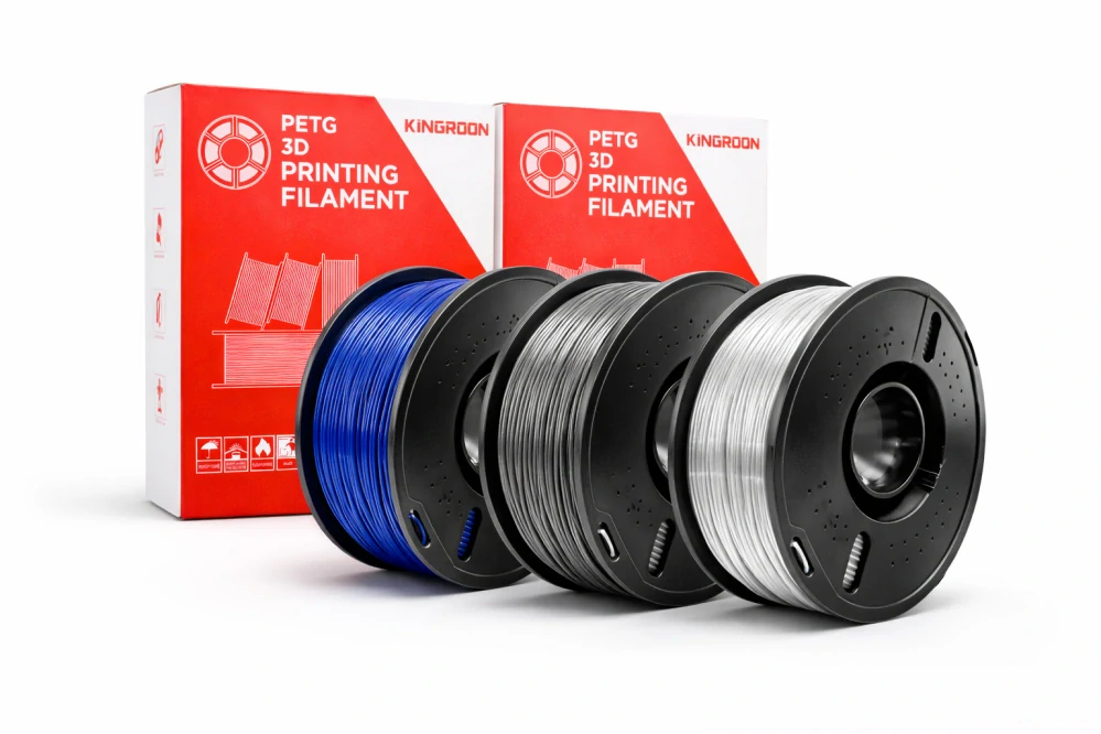 Kingroon PETG filament sada Blue/Silver/Transparent | 1,75 mm | 3 kg