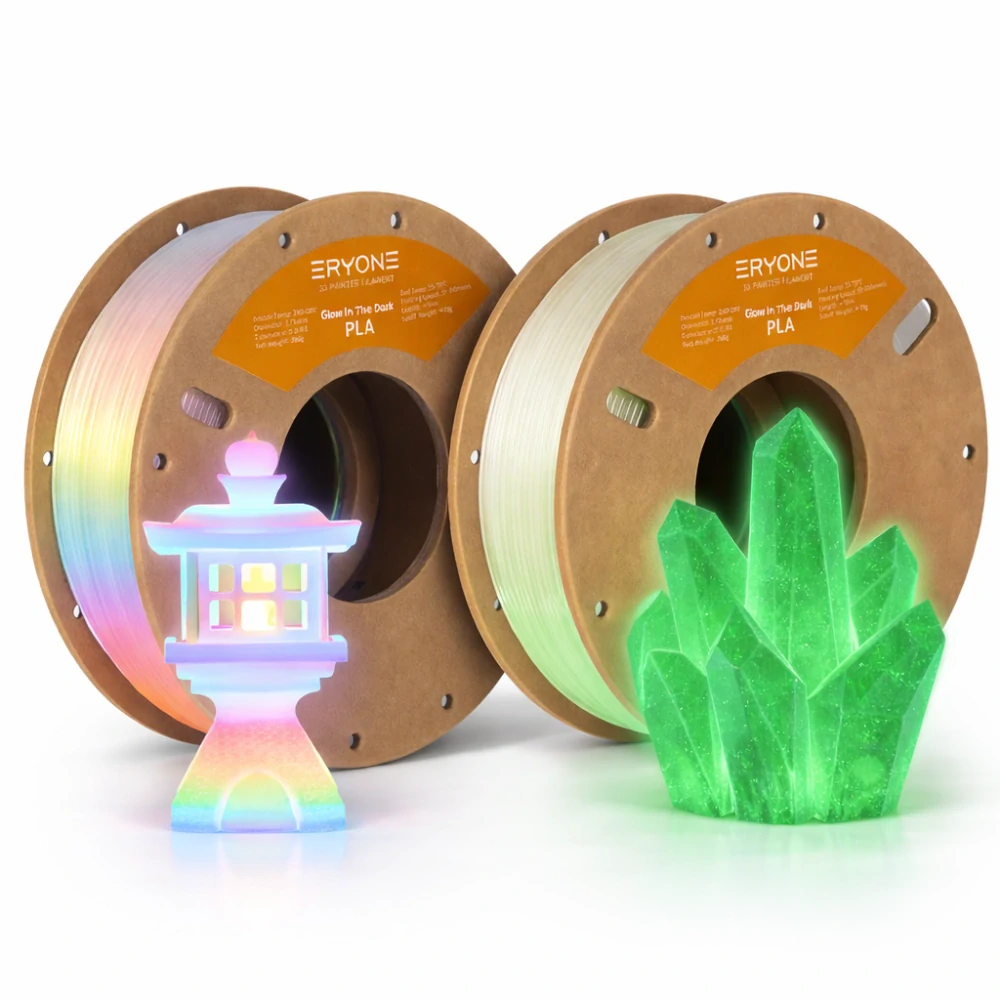 PLA sada luminous Rainbow/Starlight green 2 Kg