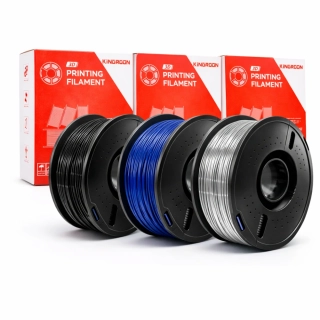 Kingroon PETG filament sada Black/Blue/Metal silver | 1,75 mm | 3 kg