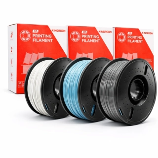 Kingroon PETG filament sada White/Sky blue/Gray | 1,75 mm | 3 kg