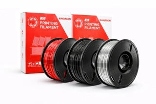Kingroon PETG filament sada Red/Black/Metal silver | 1,75 mm | 3 kg